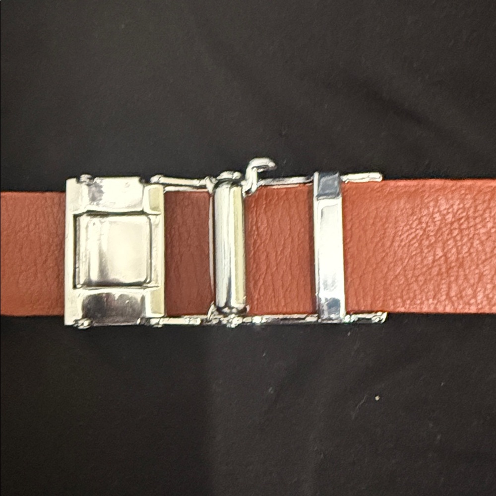 Tan Crocodile Pattern Belt - image 3